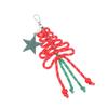Hand-Woven Christmas Tree Keychain Trendy Creative Braided Rope Keyring  Bag Pendant Hanging Decoration For Xmas Gifts