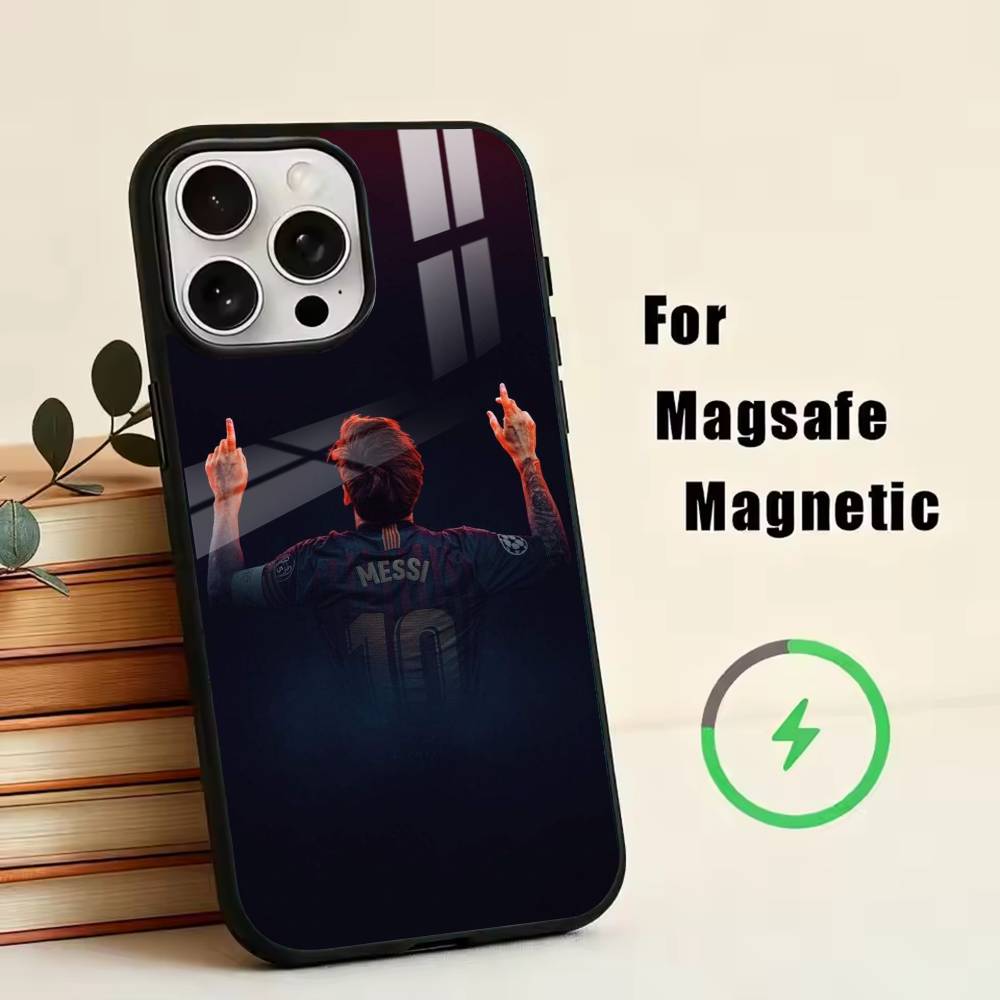 

L-Lionel Messi Phone Case For iPhone17,16,15,14,13,12,11 Plus,Pro Magnetic with Magsafe Wireless Charging iPhone11PRO