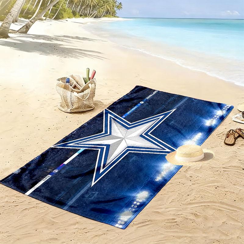 Cowboys Art Print Beach Towel, Large Soft Quick Dry Towel for Beach Camping Swimming