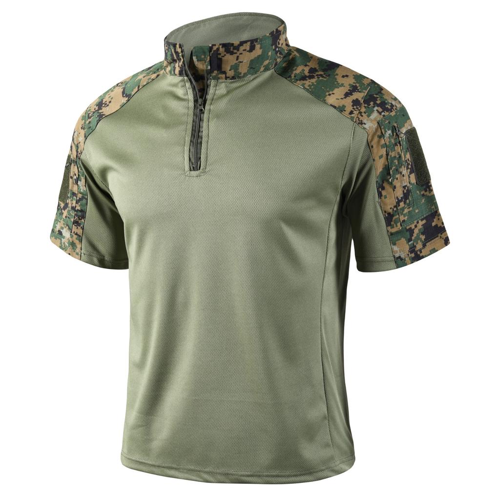Men's Summer Short Sleeved American Camouflage Outdoor Training Suit