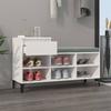VidaXL Shoe Cabinet High Gloss White 102x36x60 Cm Engineered Wood 821214