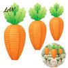 Easter Carrot Paper Lanterns Lantern, Hanging Decor for Kindergarten Classroom, Spring Festival Theme Kids Birthday Party Suspended Ornament,