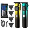 Usb Cordless Rechargeable Professional Electric Scissor New Hair Trimmer Gradient Color LCD Digital Hair Clipper Carving Push