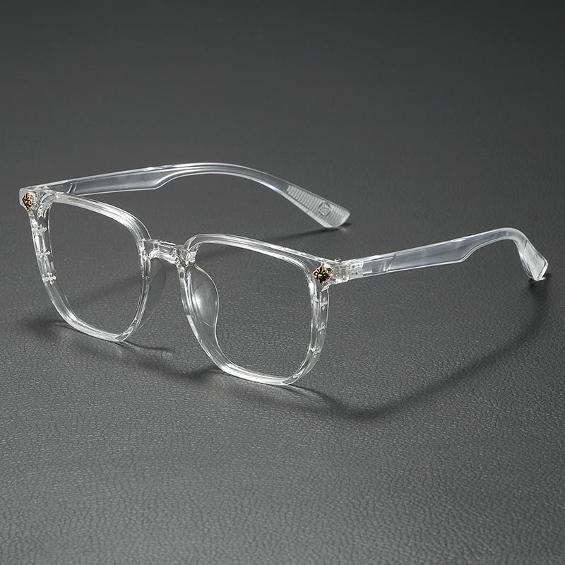 Trendy Square Black Eyeglasses for Men Women Fashion Clear Lens Glasses