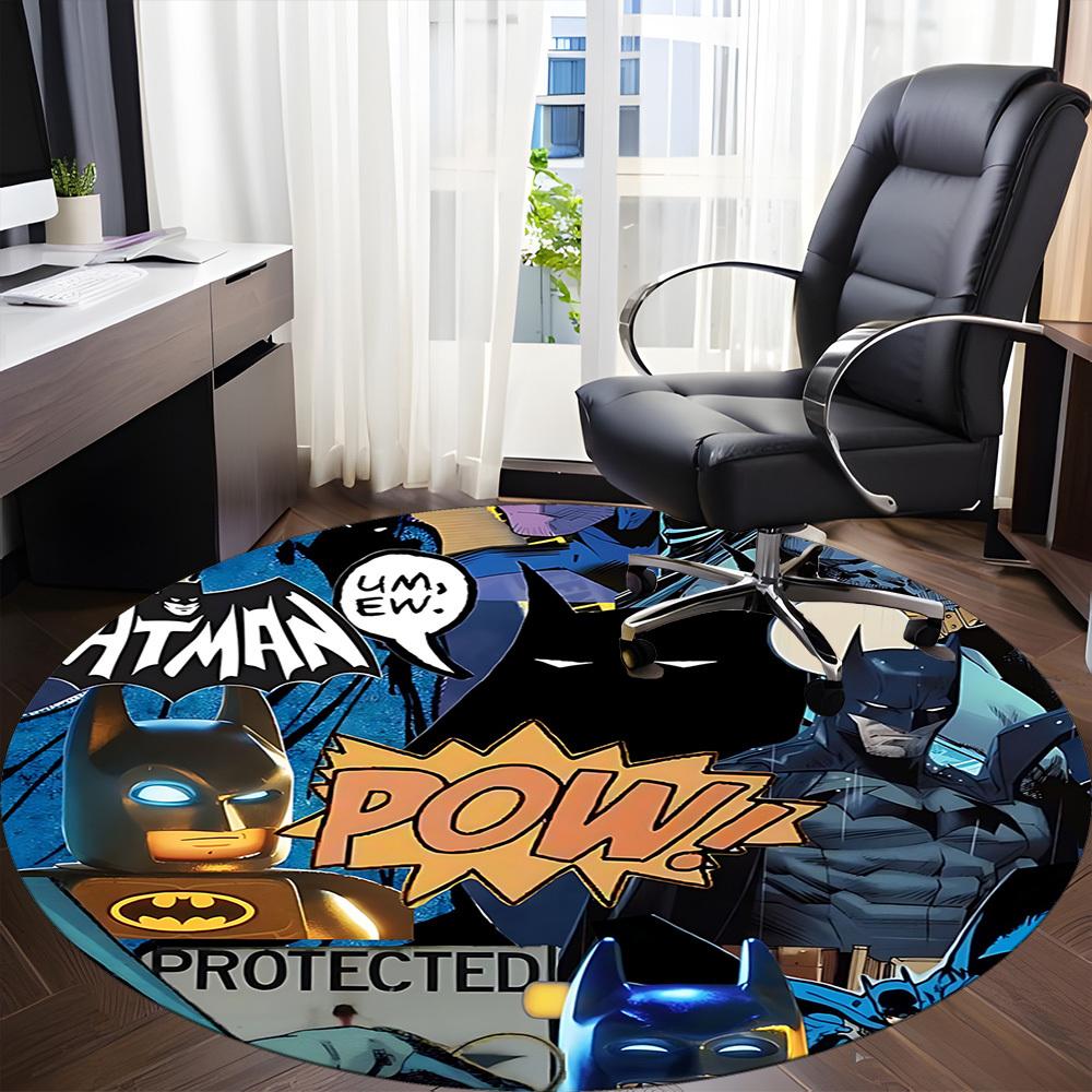 1pc Batman Comics Office Round Area Rug, Under Office Chairs Bedroom Living Room Home Decor, Room Deco, Available In Various Sizes