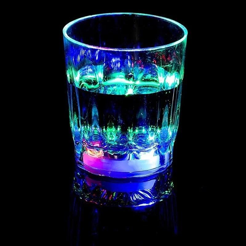 Enduring Unique LED Wine Glass Light Up Barware Drink Cup Transparent Cup KTV Bar Beer Mugs
