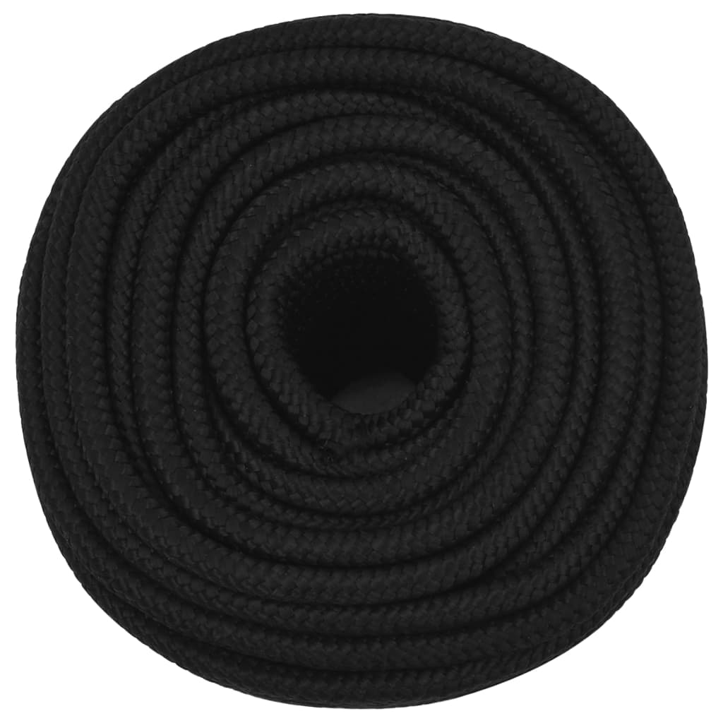 Vidaxl Linka Robocza, Czarna, 14 Mm, 100 M, Poliester