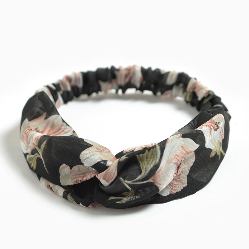 Fashion Women Girls Summer Bohemian Hair Bands Print Headbands Vintage Cross Turban Bandage Bandanas HairBands Hair Accessories