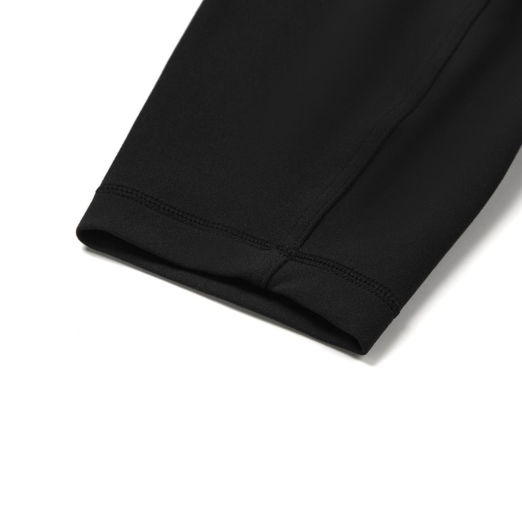 Li Ning Fitness Series Antibacterial Brand Logo Stitching Elastic Band Sports Long Pants Women bottoms AULW014-3