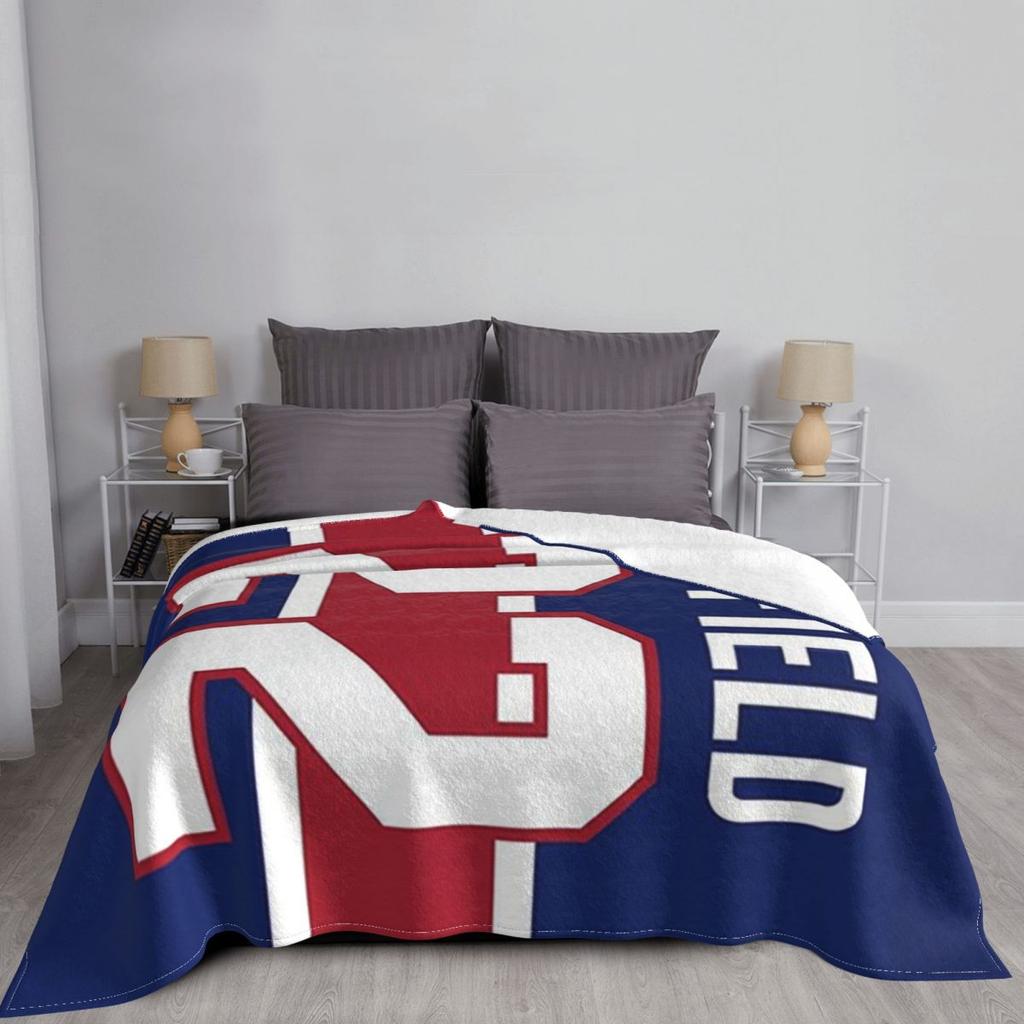 Cole Caufield Jersey Blanket Soft Warm Flannel Throw Blanket Cover for Bed Living room Picnic Travel Home Couch