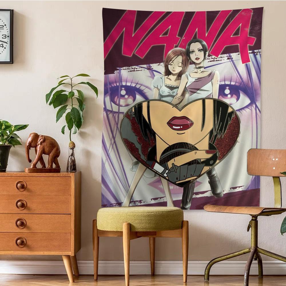 Japan Anime NANA Anime Tapestry Hippie Flower Wall Carpets Dorm Decor Cheap Hippie Wall Hanging