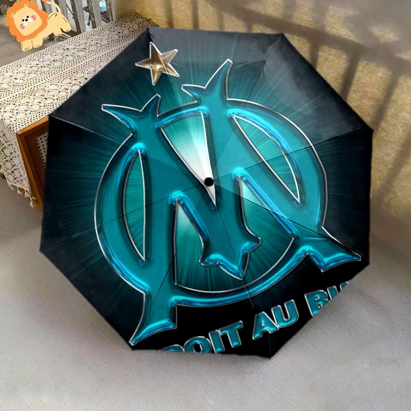 Blue Waves Olympique Marseille Folding umbrella travel Portable Sun umbrella travel outdoor