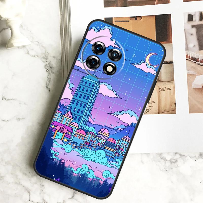 Art Pixel Aesthetic Case For OnePlus 12 12R 11 9 10 Pro 10R 9R 8T 10T Nord CE 2 3 Lite 2T N10 N20 N30 CE4 Cover