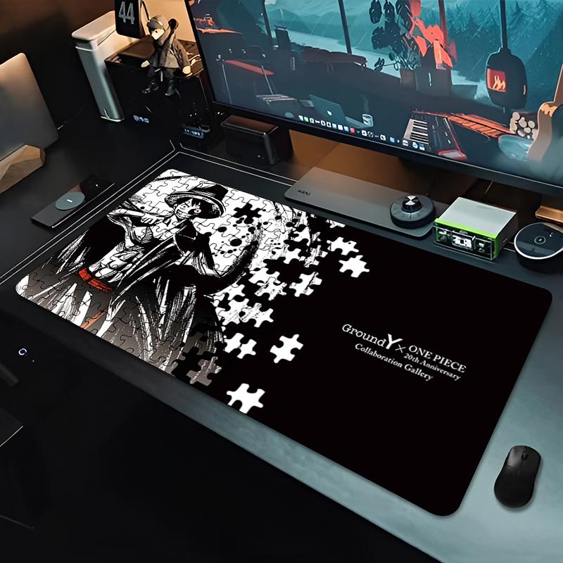 Oversized Wide Desktop Anime Mat one piece luffy Mouse Pad Large E-sports Gamer Mat Gaming Computer Keyboard Pad Rubber Mausepad