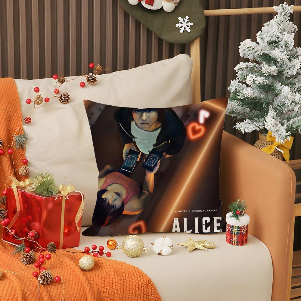 A-Alice In Borderland Pillow Case Living Room Sofa Decorative Cushion Cover Simple Household Light Luxury Printed Pillow