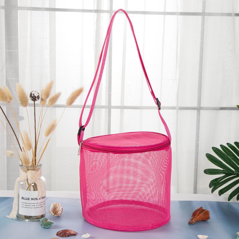 Net Yarn Shell Storage Bag Beach Three-dimensional Circle Dredging Bucket Toys Finishing Collection Bag