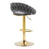 Adjustable stool, bar stool, FARVISO gray elegant loft