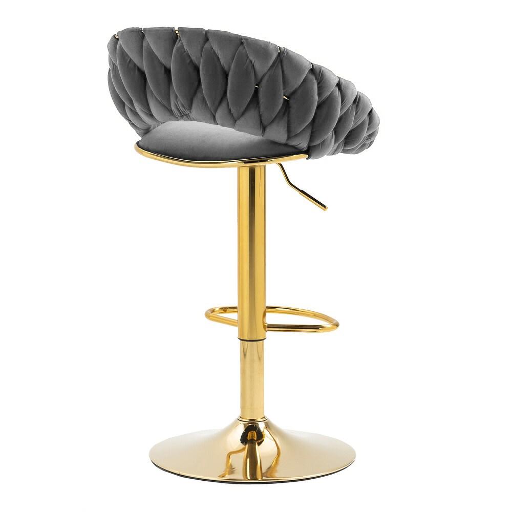 Adjustable stool, bar stool, FARVISO gray elegant loft