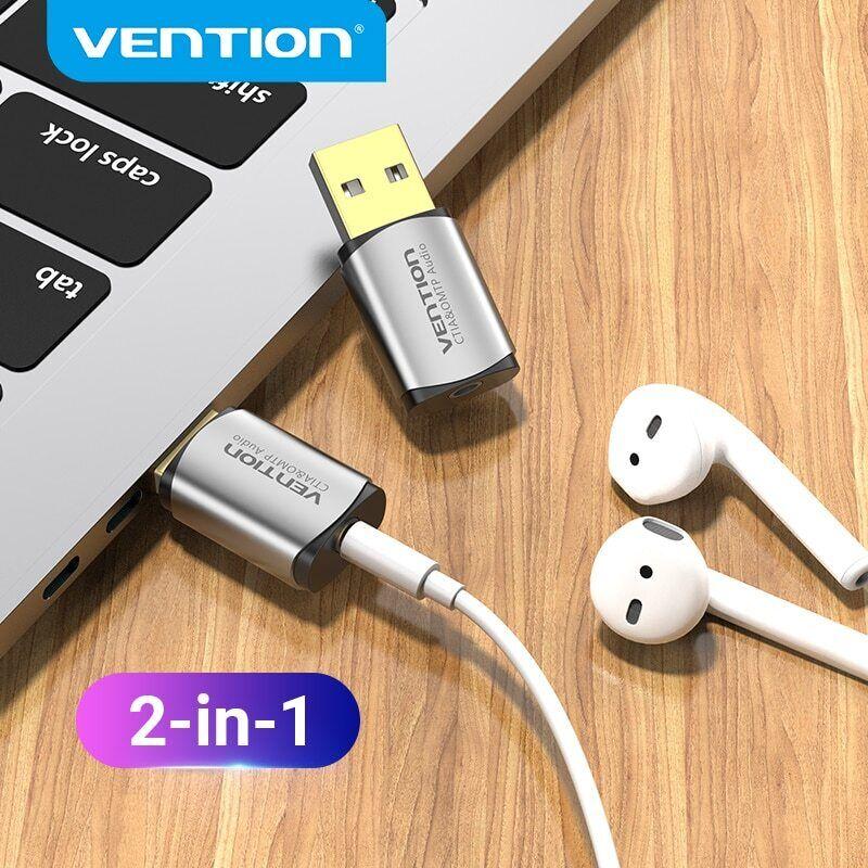 

Vention Sound Card USB Audio Interface External Sound card USB Adapter 3.5mm