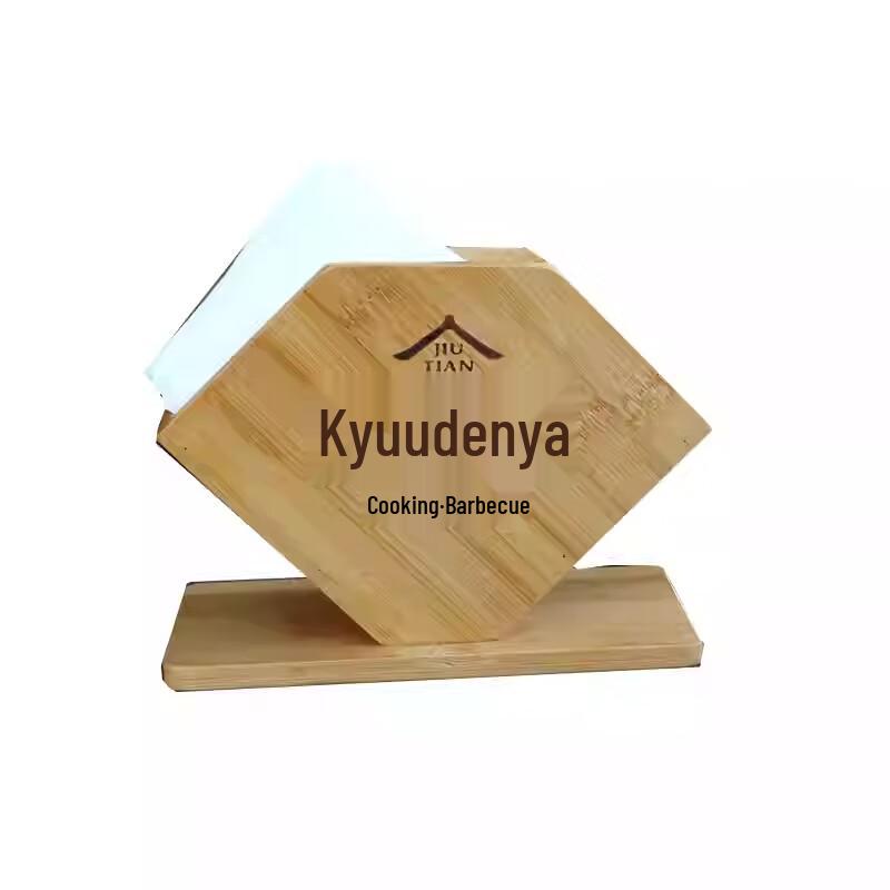 Fan-shaped Bamboo Tissue Box