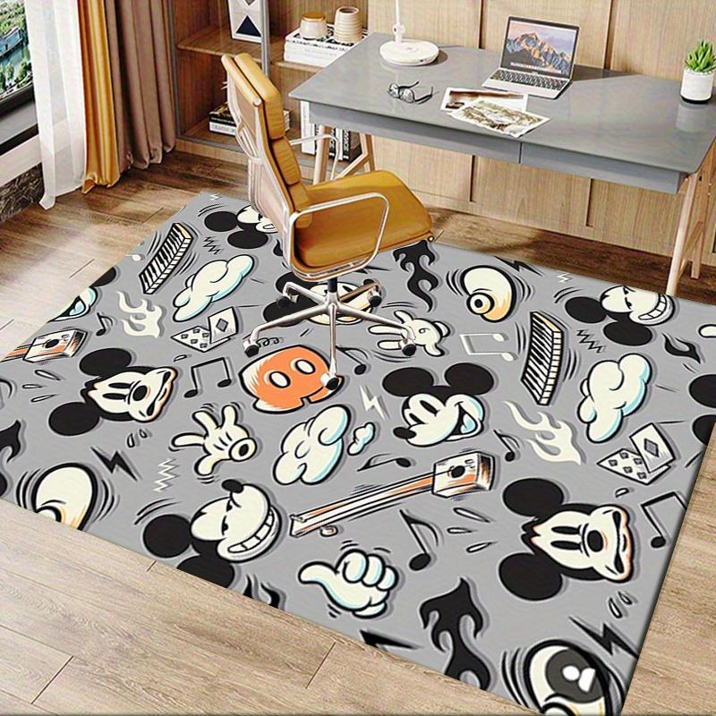 Office Rug Mickey Mouse, Cartoon theme 3D Printed Anti-Slip Rug-Machine Washable for Living Room