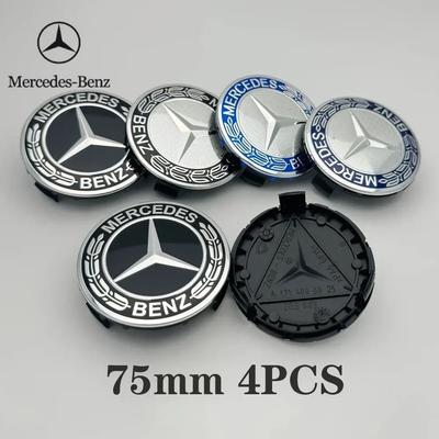 2025 Horké Pro Benz 4KS 75mm Logo Středového Krytu Kola Auta Pro Mercedes Benz W204 205 A B C E S CLA CLK ML GLK GLA GLB GLC CLAS
