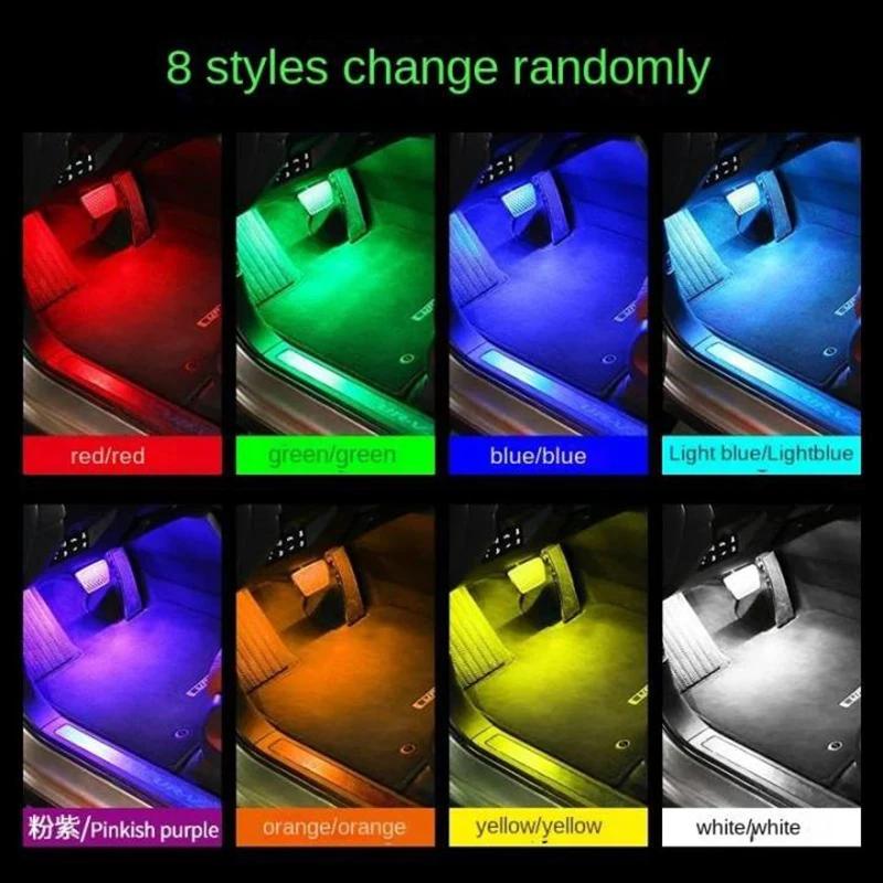 Neon Dual control LED Car Interior Ambient Foot Light with USB Wireless Remote Music APP Control Auto Atmosphere Decorative Lamp