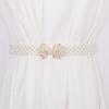 Wide Elastic Waistband Bling Women Waist Belt Sweet Pearl Waist Belt  Skirt Decoritive