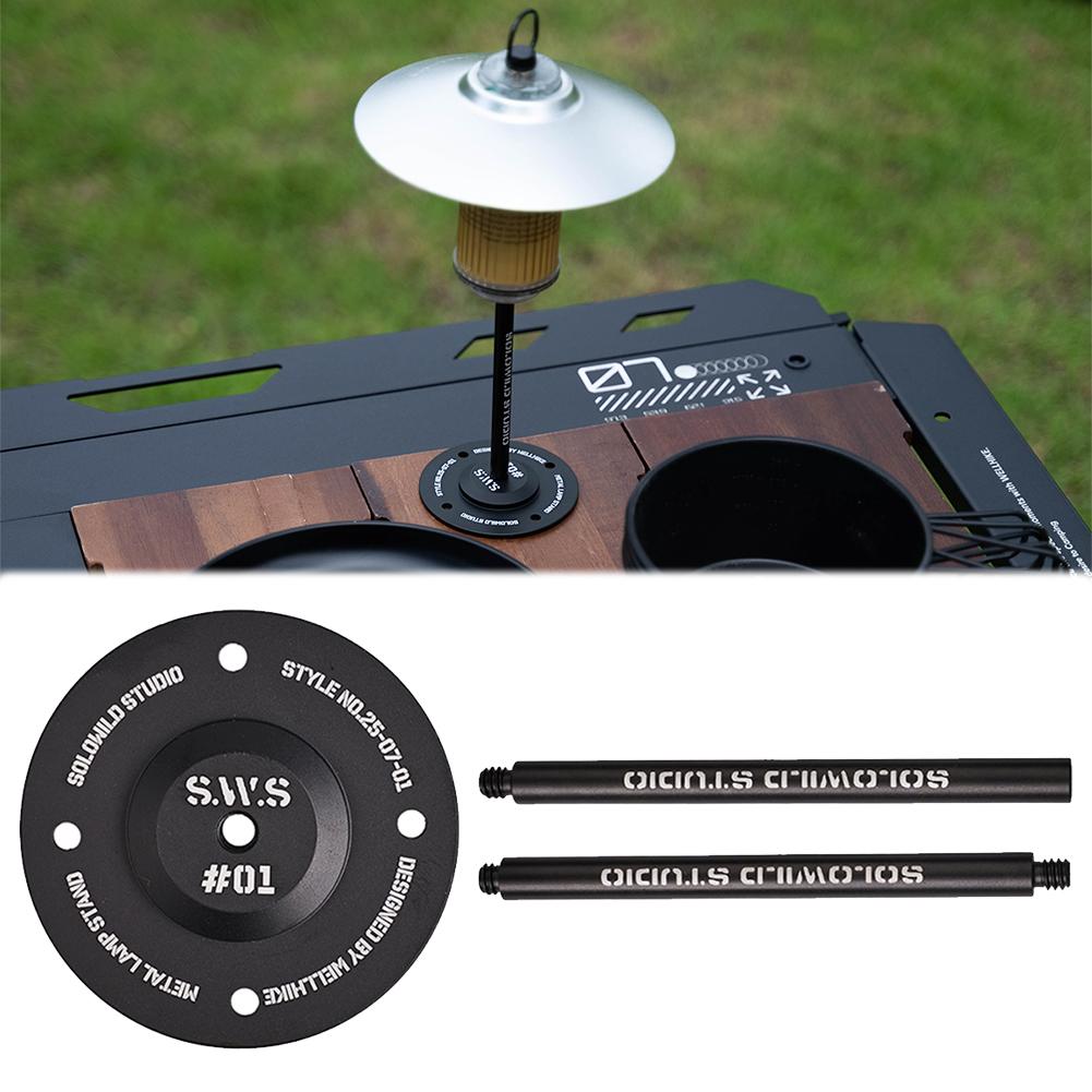Camping Lights Support Foldable Detachable Stand Aluminum Lantern Stand Holder for Goalzero Blackdog 38 Explore Lamps Stand