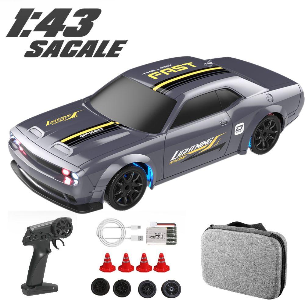 1:43 4WD RC Drift Car 2.4G High-speed with Four-wheel Drive and Remote Control Mini Racing Car Models for Boys' Gifts.
