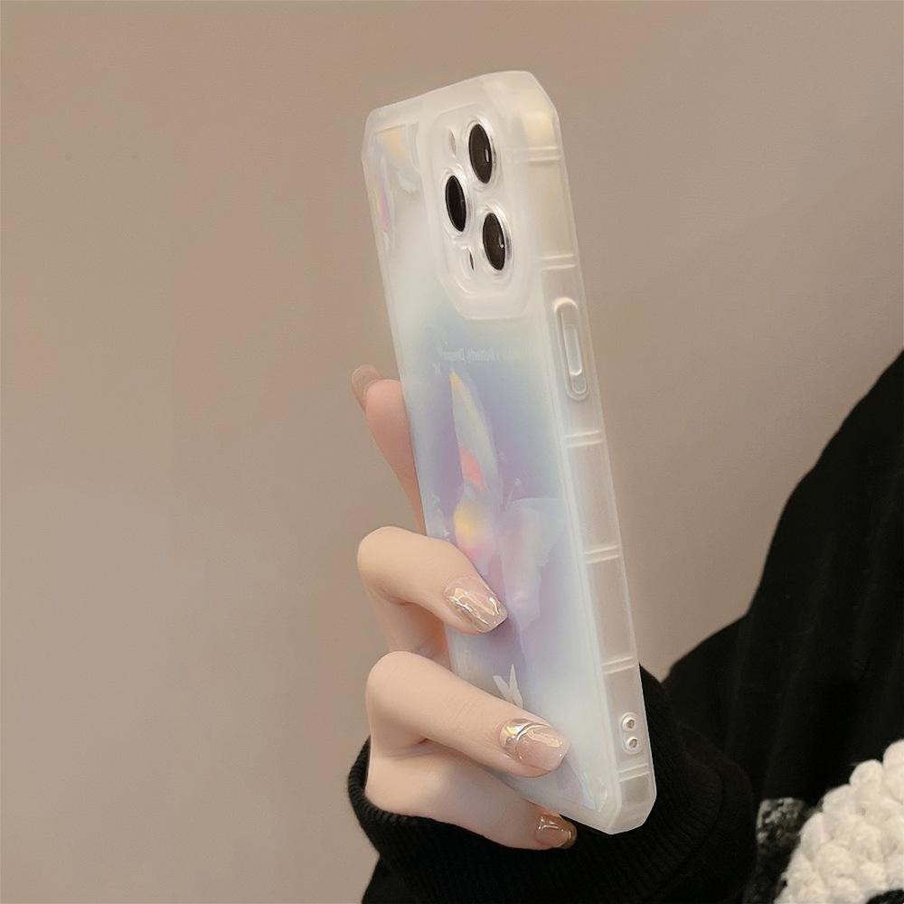 Dearm Butterfly Silikon stoßfeste weiche süße Handyhülle für iPhone 12 13 14 Pro Max 11 Xr Xsmax Xr 7 8 Plus Cartoon Cover Shell
