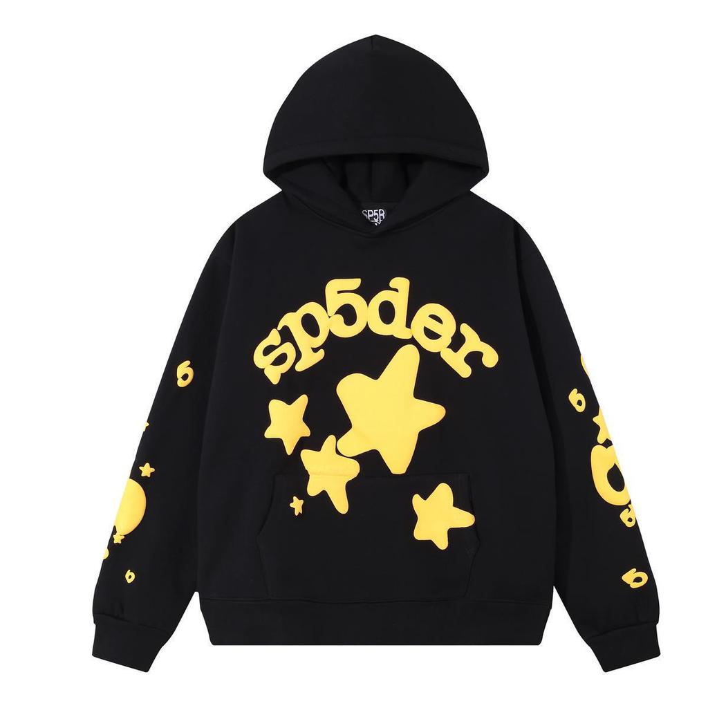 Young Thug Style Foam Letter Hoodie - Pink Hip-Hop Sweatshirt for Couples