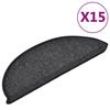 VidaXL Stair Carpet 15 Pieces 56 X 17 X 3 Cm Anthracite Semicircular 133876