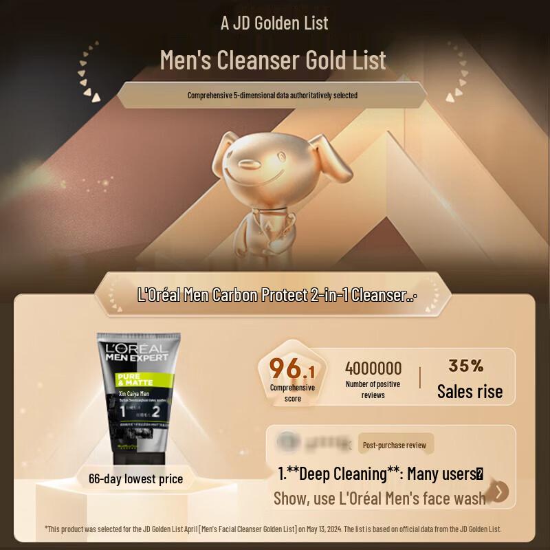 L'Oréal Men's Oil Control Cleanser & René Furterer Soothing Shampoo Set