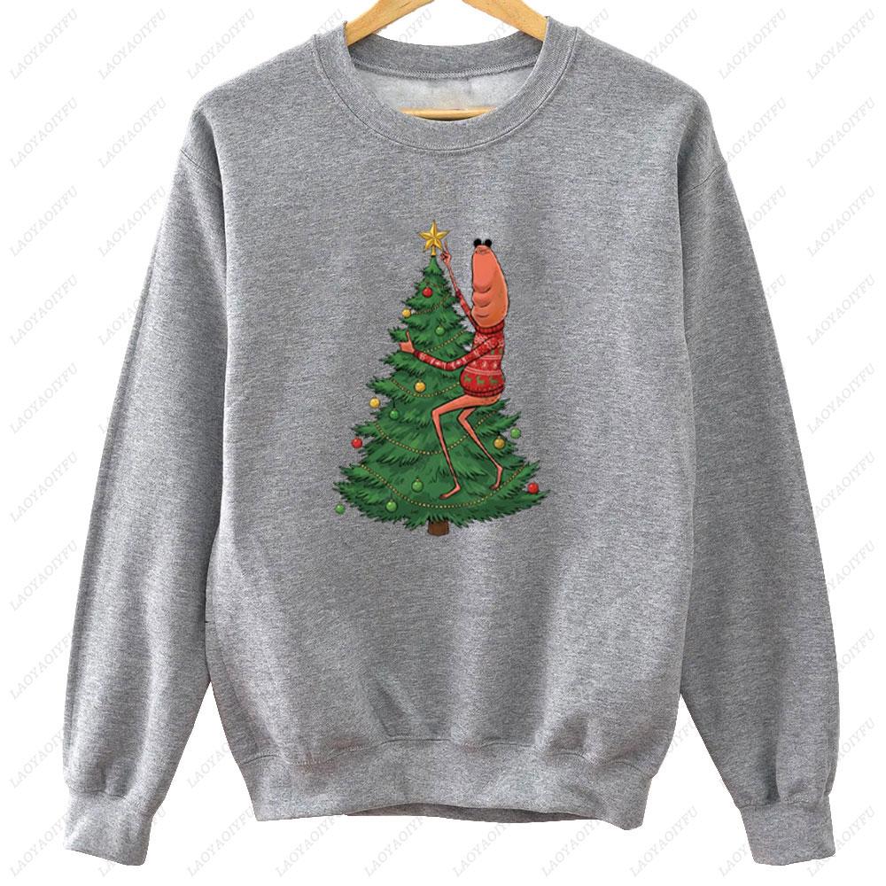 Merry Christmas Marcus The Worm Men Hoodie Meme Long-sleeve Autumn Winter Sweatshirt Marcus The Worm Christmas Costumes