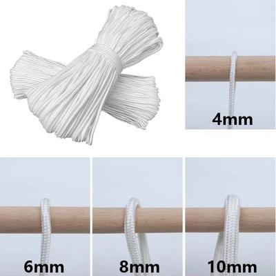100m Cargo Straps White High-elasticity Outdoor Clothes Drying Rope Wear-resistant Binding Strong Rope Tent Ropes Accessories