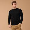 JEEP Men's Thick Chenille Fleece Embroidered Round Neck Sweater