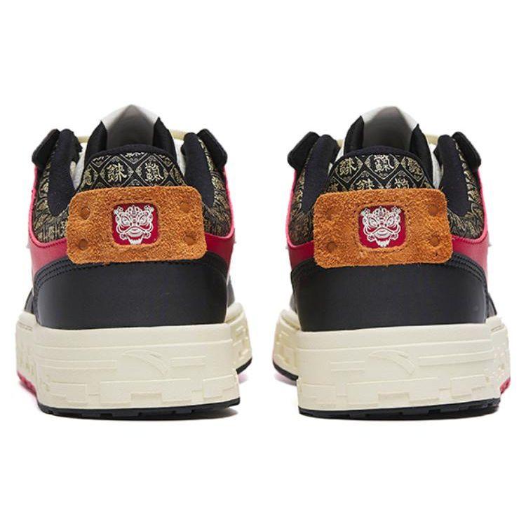 Anta Street Play Slip Resistant Shock Absorbing Durable Low Top Skate Shoes Women Skate Shoes Black White 122318051-6