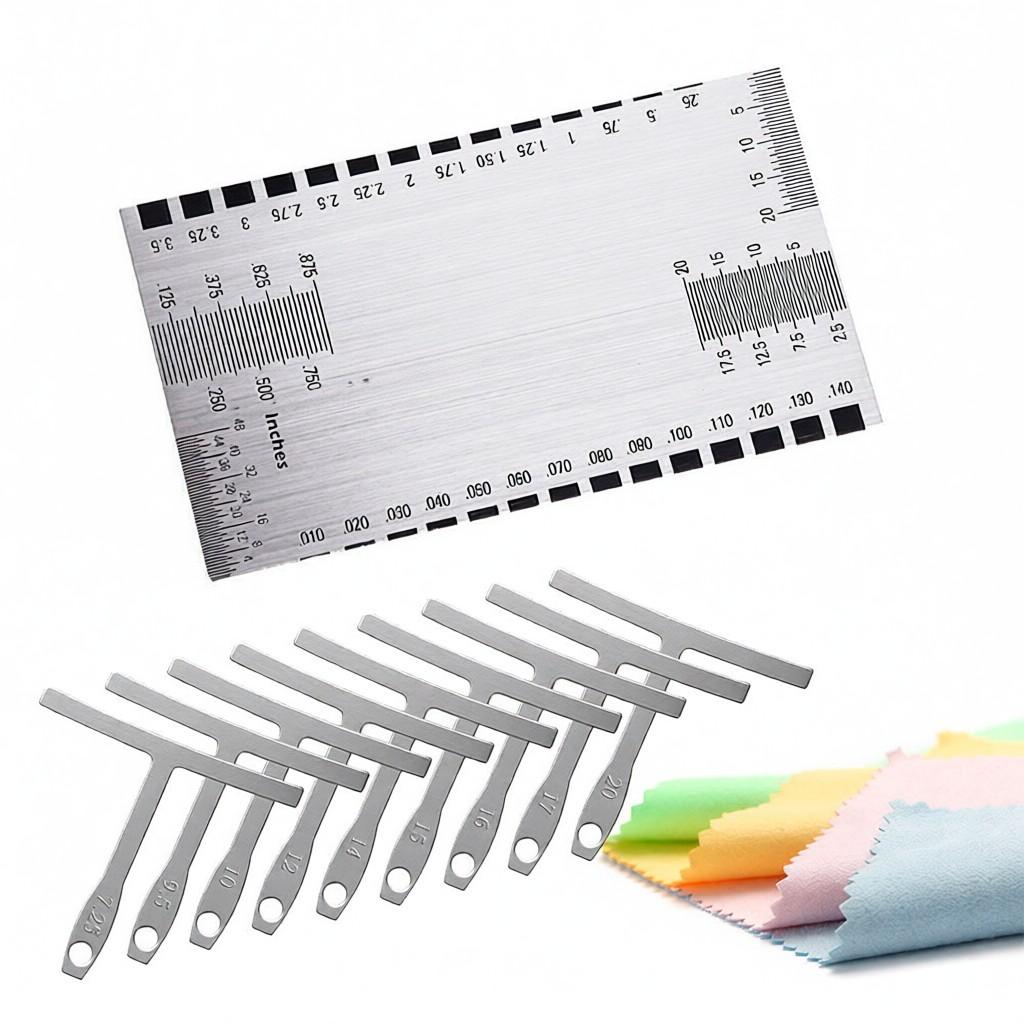 Guitar Measuring Ruler Bass Radian Measuring Rulers Guitar Strings Measuring Height Ruler Kit