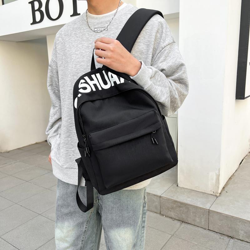 Schoolbag Korean version fashionable simple letter schoolbag female high school student computer backpack female college student junior high school 