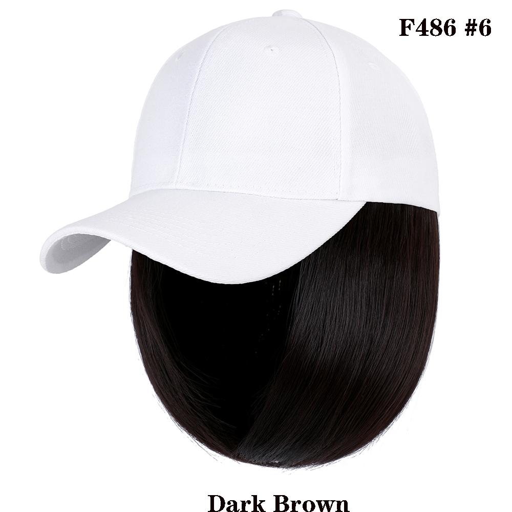 Wigs with A Hat Baseball Wigs Cap Body Cap Short Straight Hair Wig Cap Sun  Hat Short Smooth Wig Hat Wig Short Wig Capeline