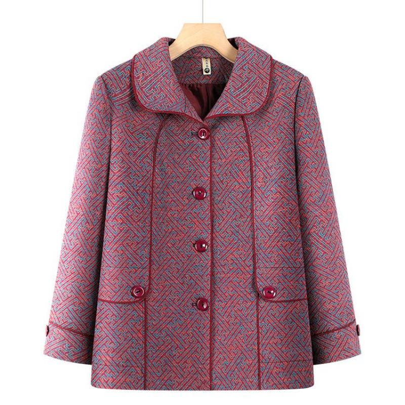 Spring coat women's top long sleeve year old 0 pack old lady clothes