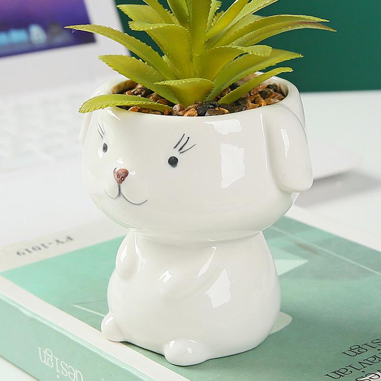 Cute Animal Flower Pot Succulent Pot Ceramics Planter Home Decor Desktop Ornaments Garden Decoration Bonsai Plant Pot