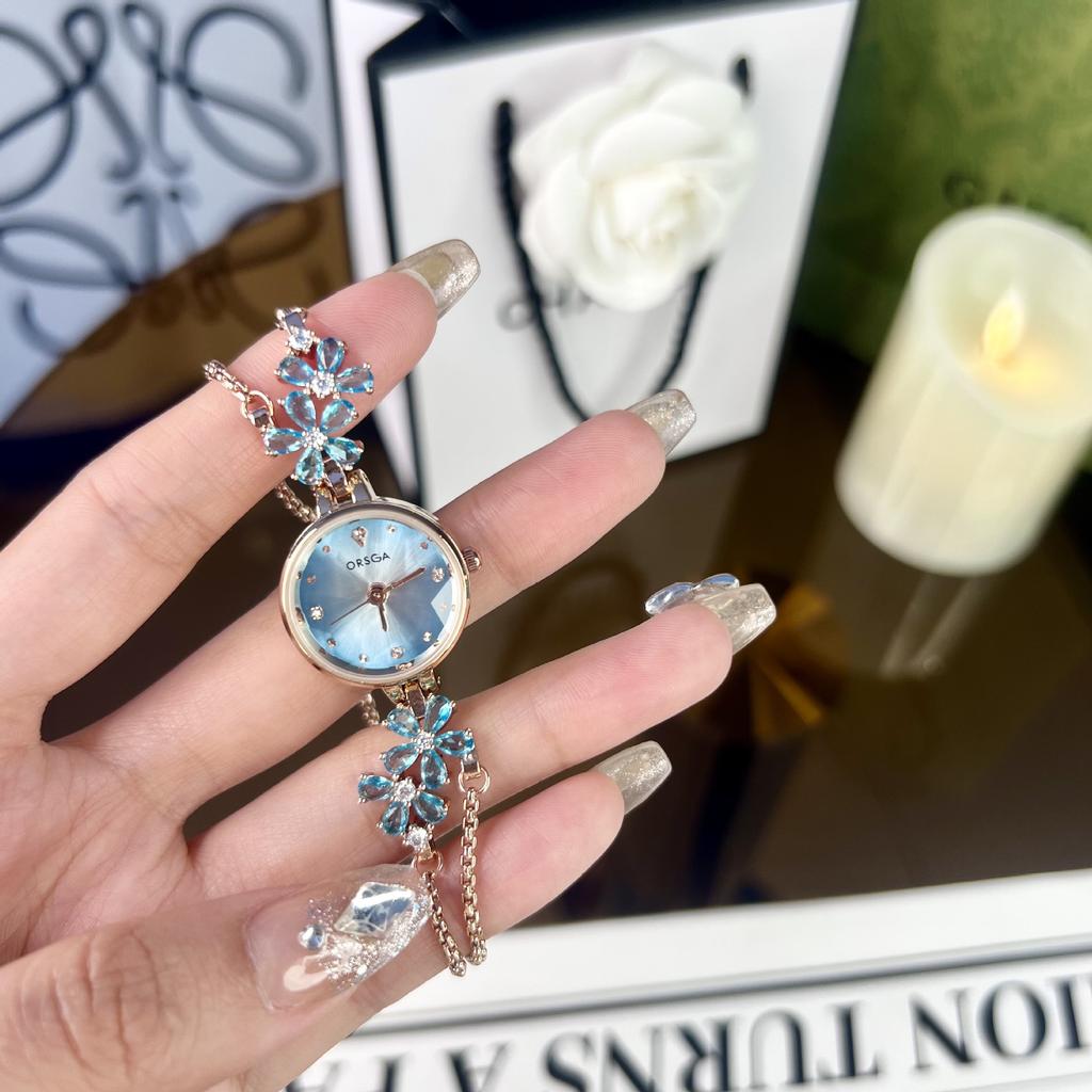 UTHAI Women's Watch Brand Light Luxury Violet Bracelet Chain Wristwatch Green Red Waterproof Ladies Fashion Clock Watches Gift