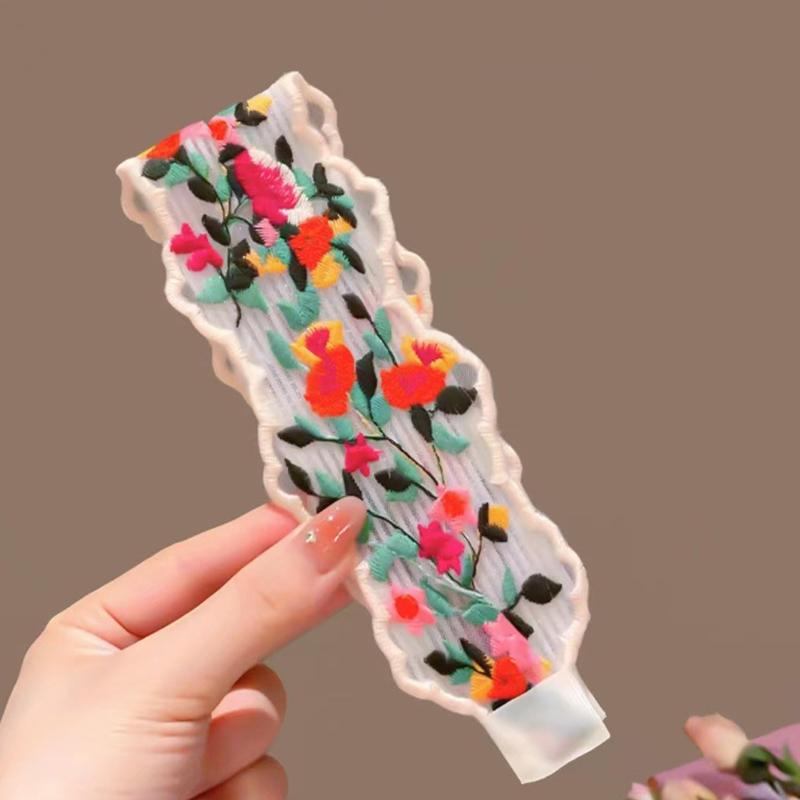 

Богемная красочная повязка на голову с цветами для женщин, девушек, летняя широкая цветочная повязка для волос, милые аксессуары для волос, головные уборы, подарки