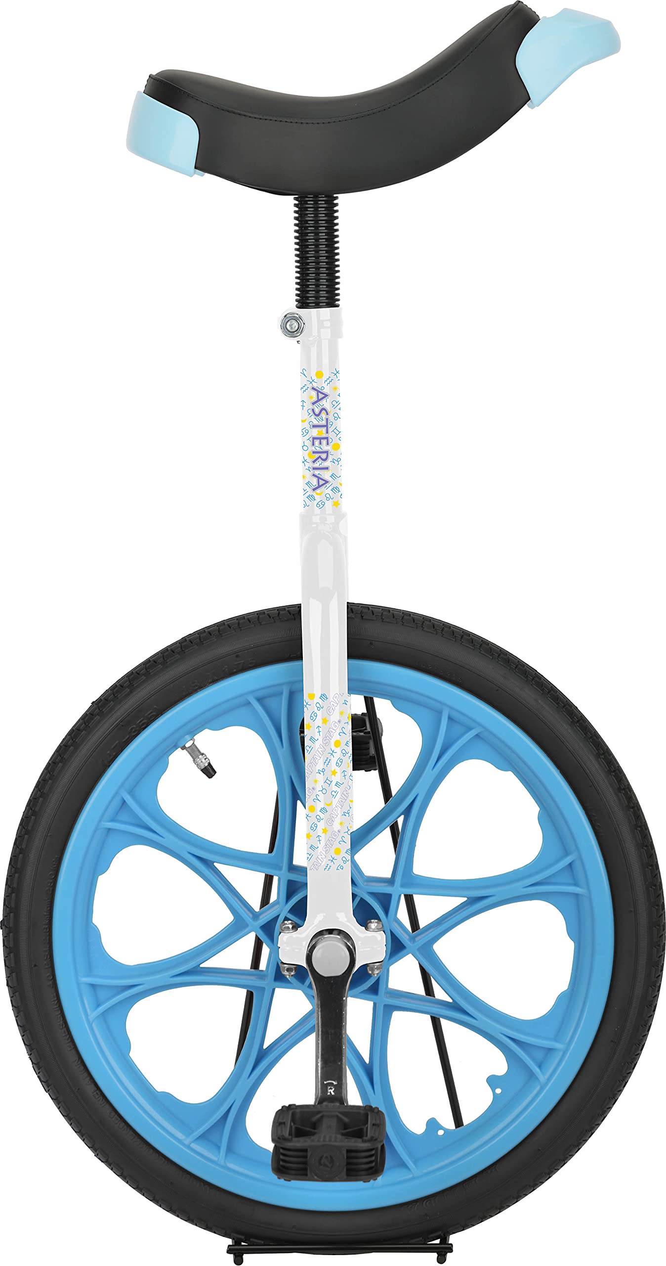 

CAPTAIN STAG Asteria Unicycle 18 inches for Children with Stand WhiteBlue YG-1345