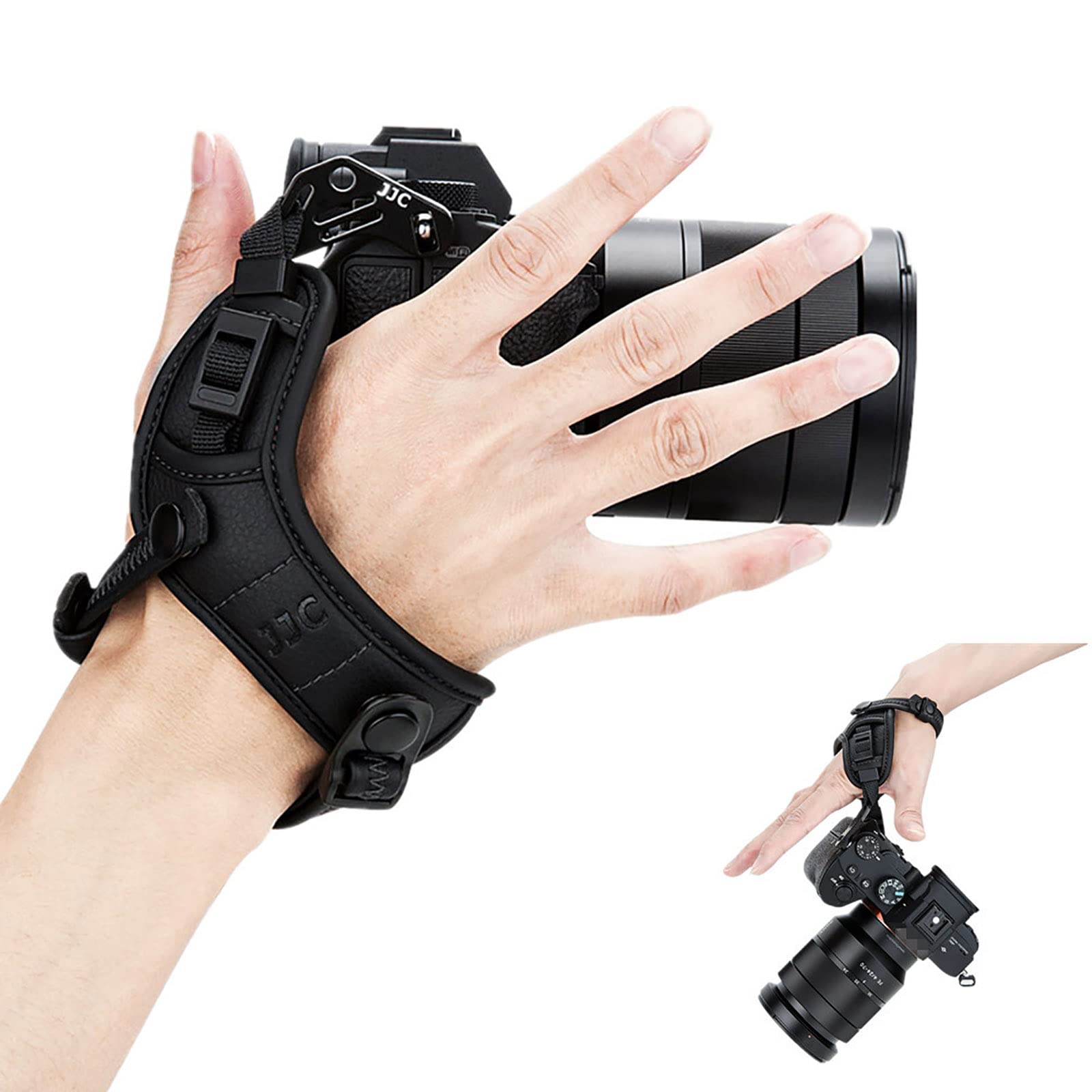 

JJC Hand Strap for Canon EOS R M6 Kiss Kiss Kiss Kiss Kiss Kiss Kiss Kiss Kiss Kiss Kiss Kiss Kiss 8000D Black Strap/Wrist R8, R50, R6II, R7, R10, чорний