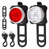 Usb Rechargeable Bike Light Set,Super Bright Front Headlight And Rear Led Bicycle Light,650Mah ,4 Light Mode Options