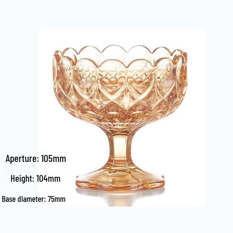 Стеклянная десертная и мороженая чаша Angelica на высокой ножке 10.5 cm