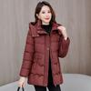 2025 Winter Women's Plus-Size Mid-Length Cotton Jacket - Warm and Fashionable for Mothers